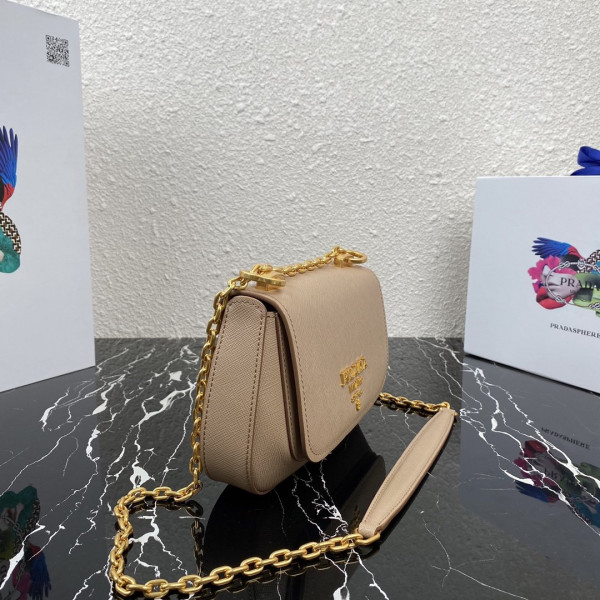 Pra*a saffiano leather