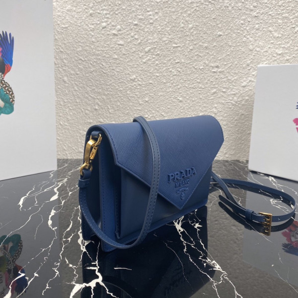 Pra*a saffiano leather mini-bag