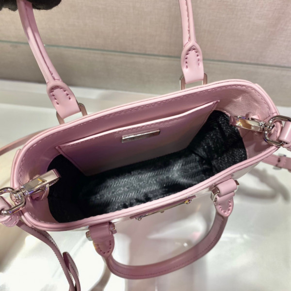 Pra*a small brushed leather tote