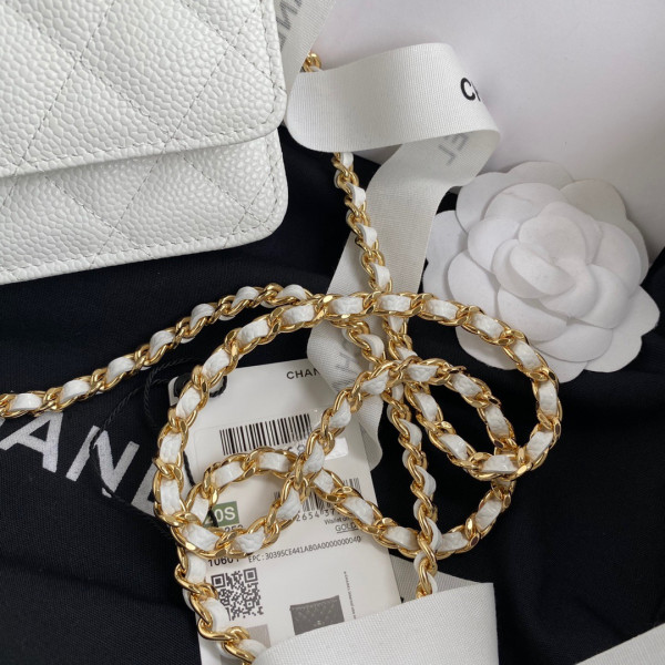 CL CHAIN WALLET CAVIAR NEW EDITION