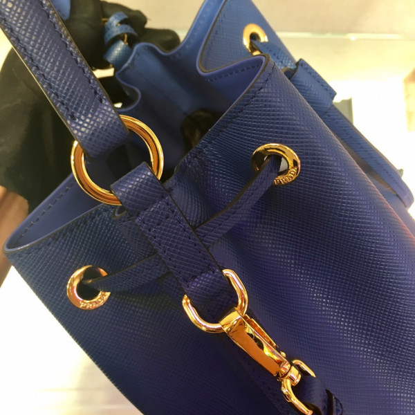 Pra*a saffiano leather bucket bag