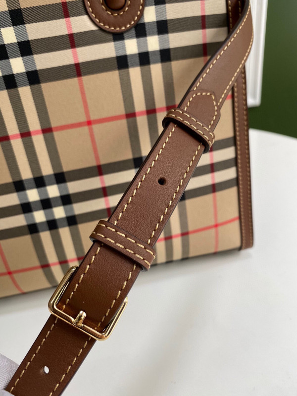 B**rry small vintage check two-handle title bag