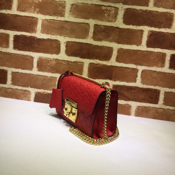 G*u*i padlock small G*u*i signature shoulder bag