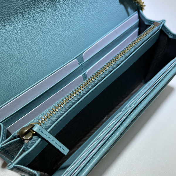 G*u*i diana chain wallet with bamboo