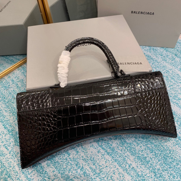 Ba*len*cia*ga hourglass stretched top handle bag