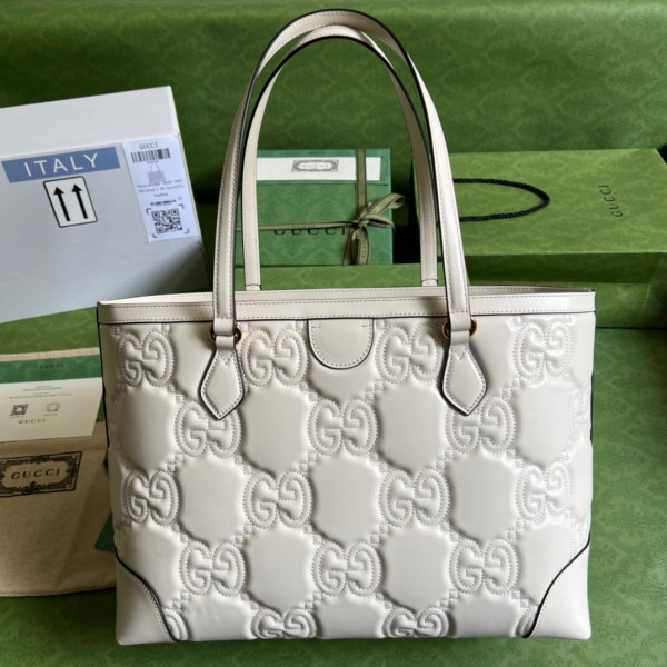 G*u*i gg matelassé leather medium tote