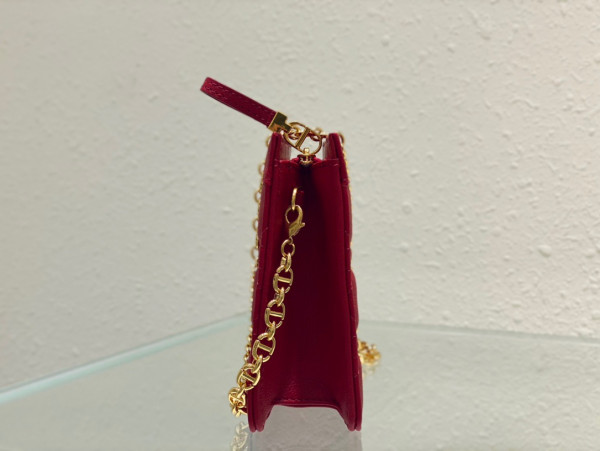 D*or caro zipped pouch with chain