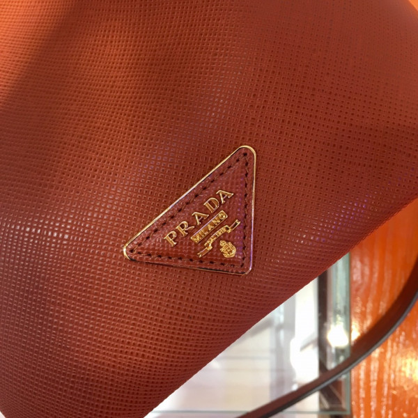 Pra*a saffiano leather bucket bag