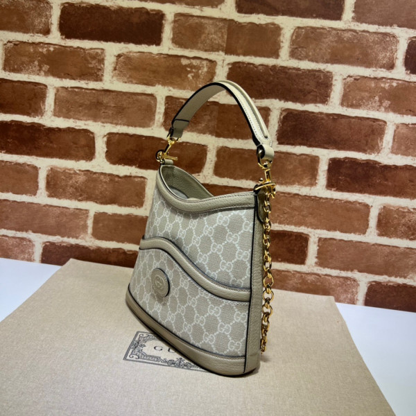 G*u*i large shoulder bag with interlocking g