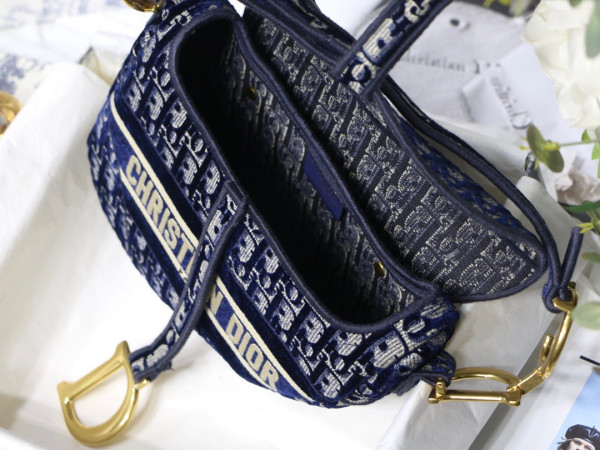 D*or saddle bag in velvet