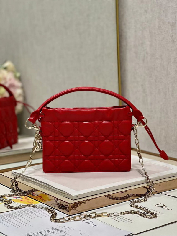 lady D*or top handle drawstring mini bag