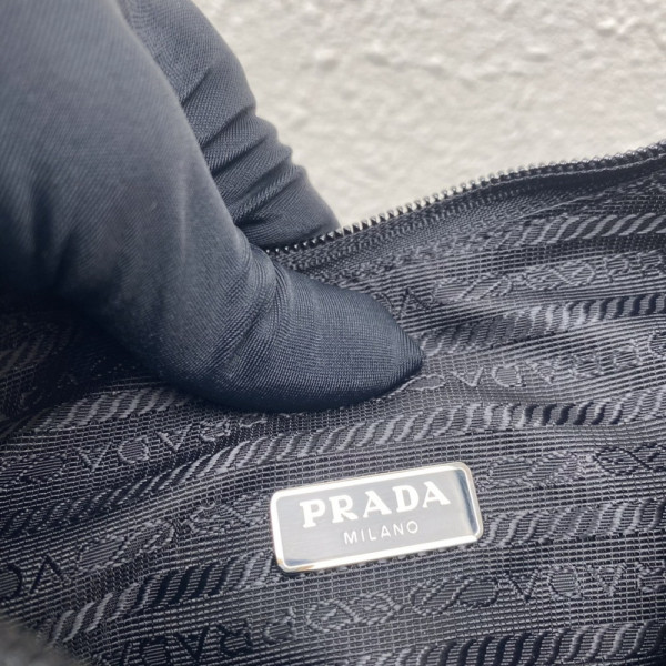 Pra*a satin mini-bag with artificial crystals