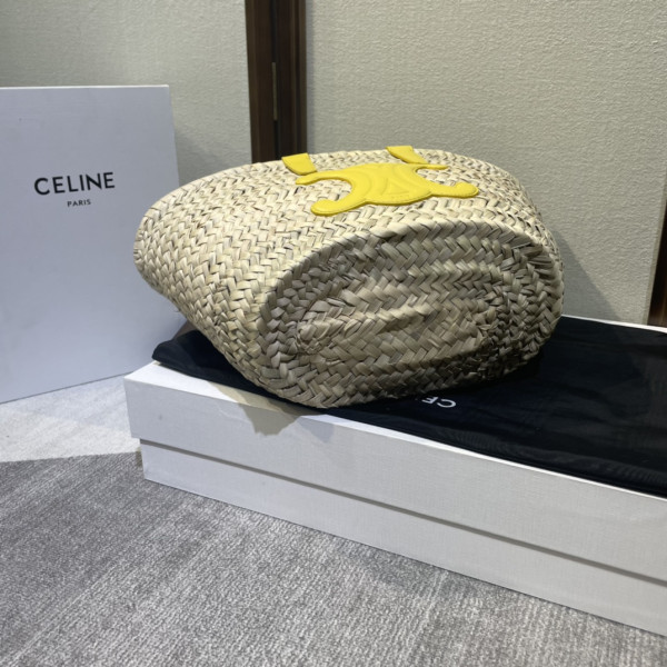 Ce**e triomphe Ce**e classic panier in palm leaves and calfskin