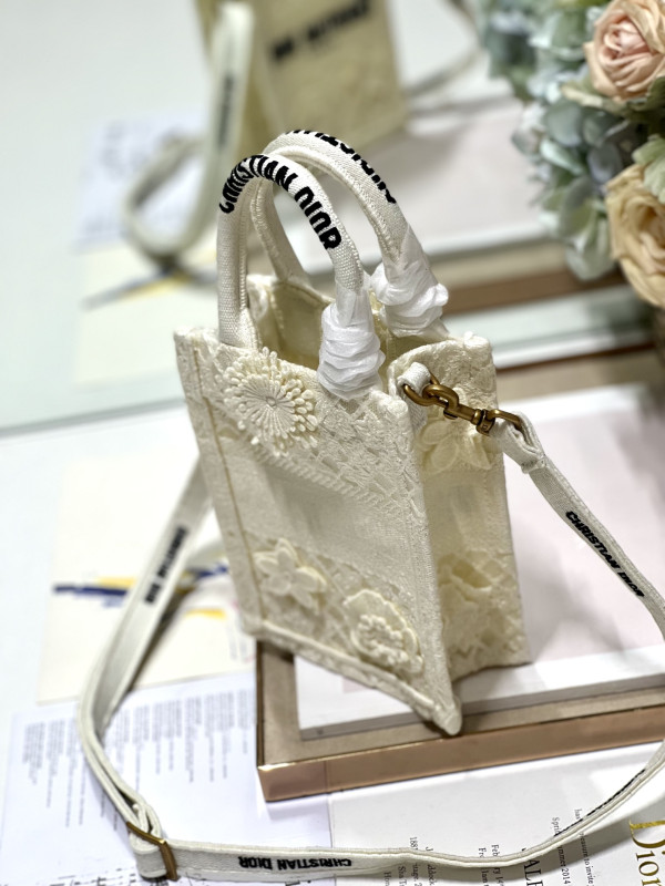 mini D*or book tote phone bag