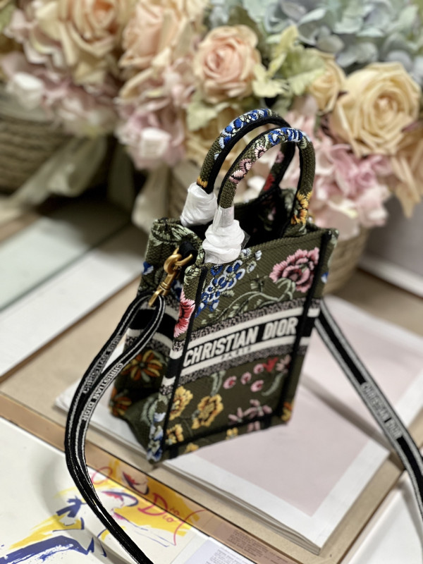 mini D*or book tote phone bag