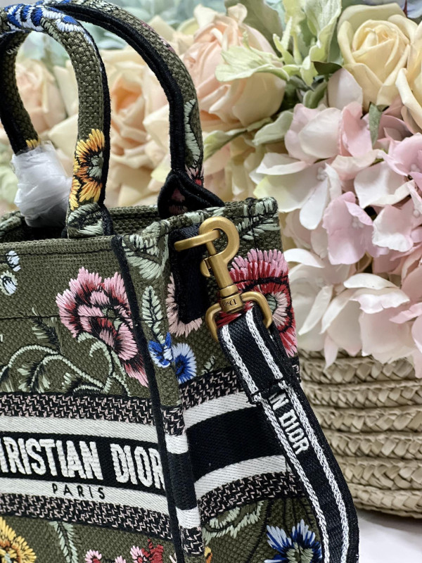 mini D*or book tote phone bag