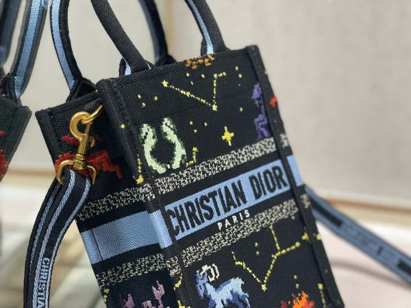 mini D*or book tote phone bag