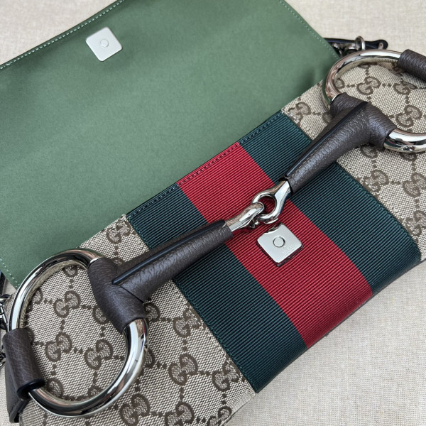 G*u*i horsebit chain big shoulder bag