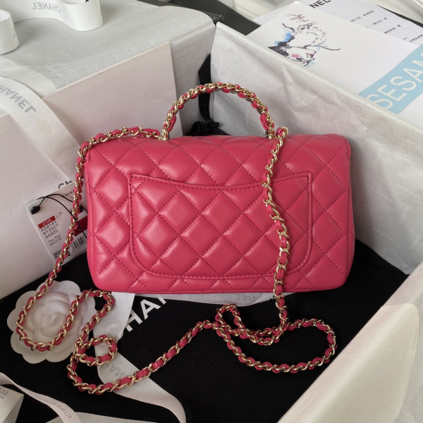 CL FLAP BAG WITH TOP HANDLE-21CM