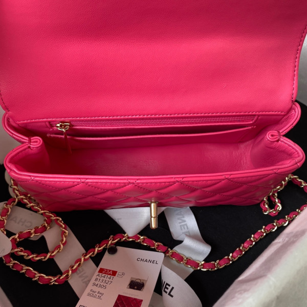 CL FLAP BAG WITH TOP HANDLE-21CM