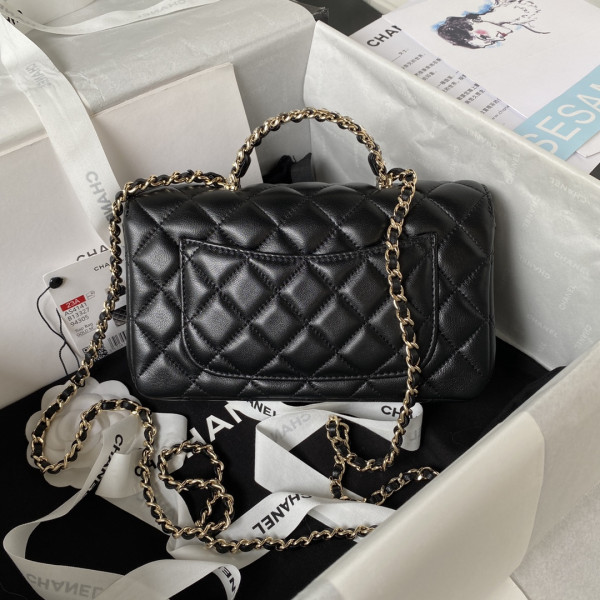 CL FLAP BAG WITH TOP HANDLE-21CM