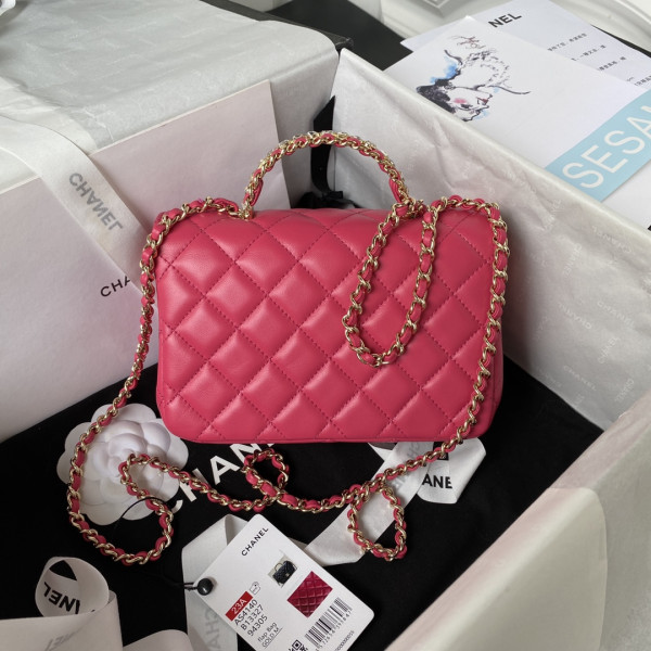CL FLAP BAG WITH TOP HANDLE-18CM