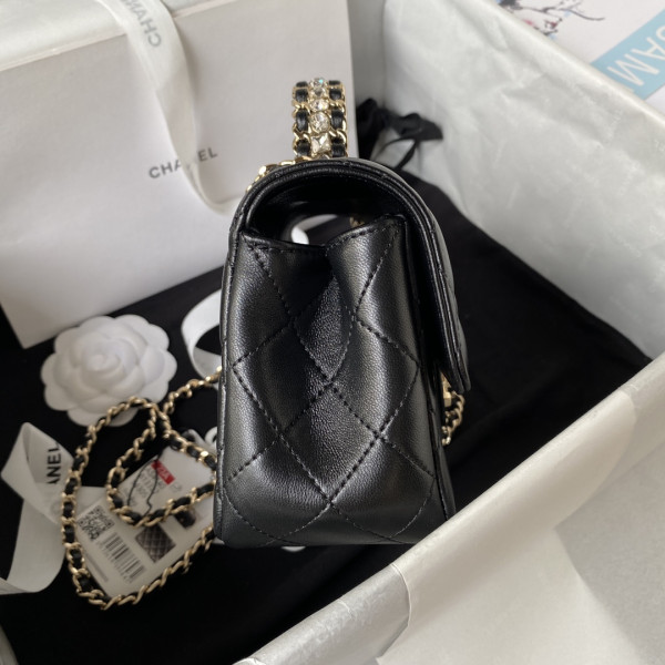 CL FLAP BAG WITH TOP HANDLE-18CM