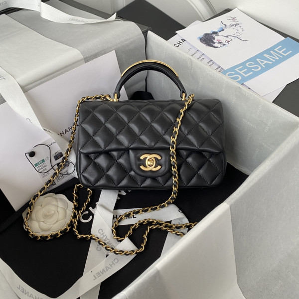 CL FLAP BAG WITH TOP HANDLE-20*12*6cm