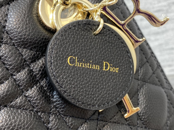 lady D*or gold large calfskin-24cm