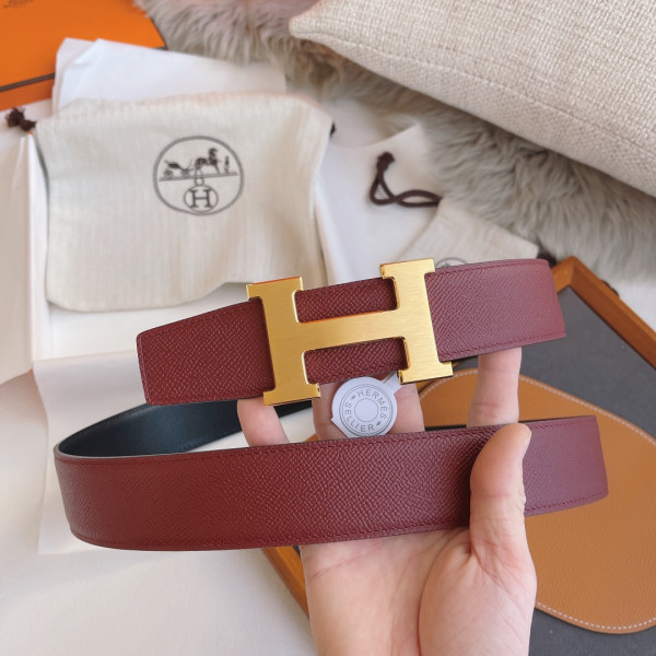 H**mes belt-silver/gold