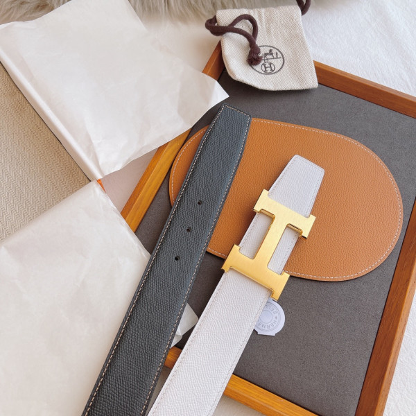 H**mes belt-silver/gold